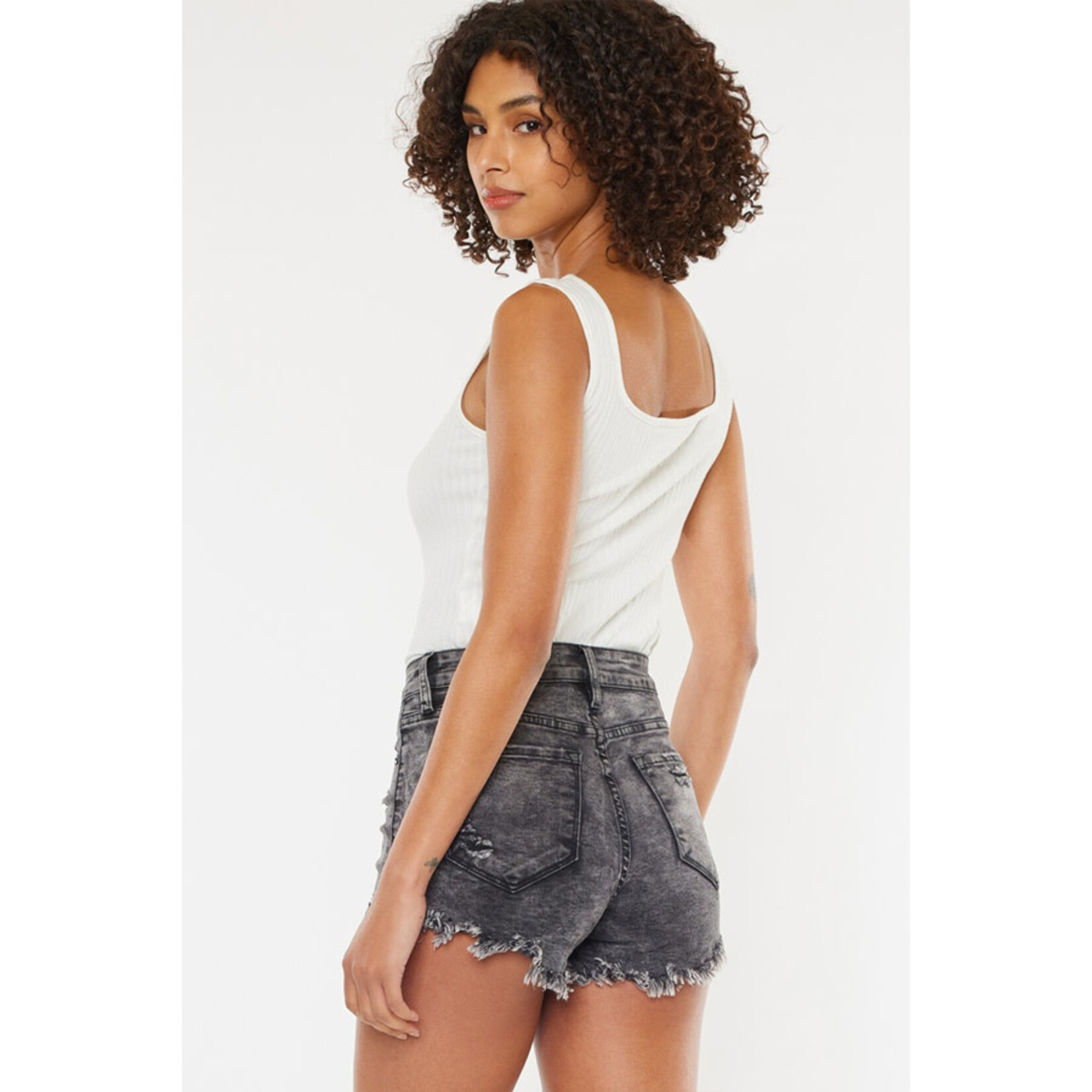 The Kayla High Rise Jean Shorts - The Salty Palm