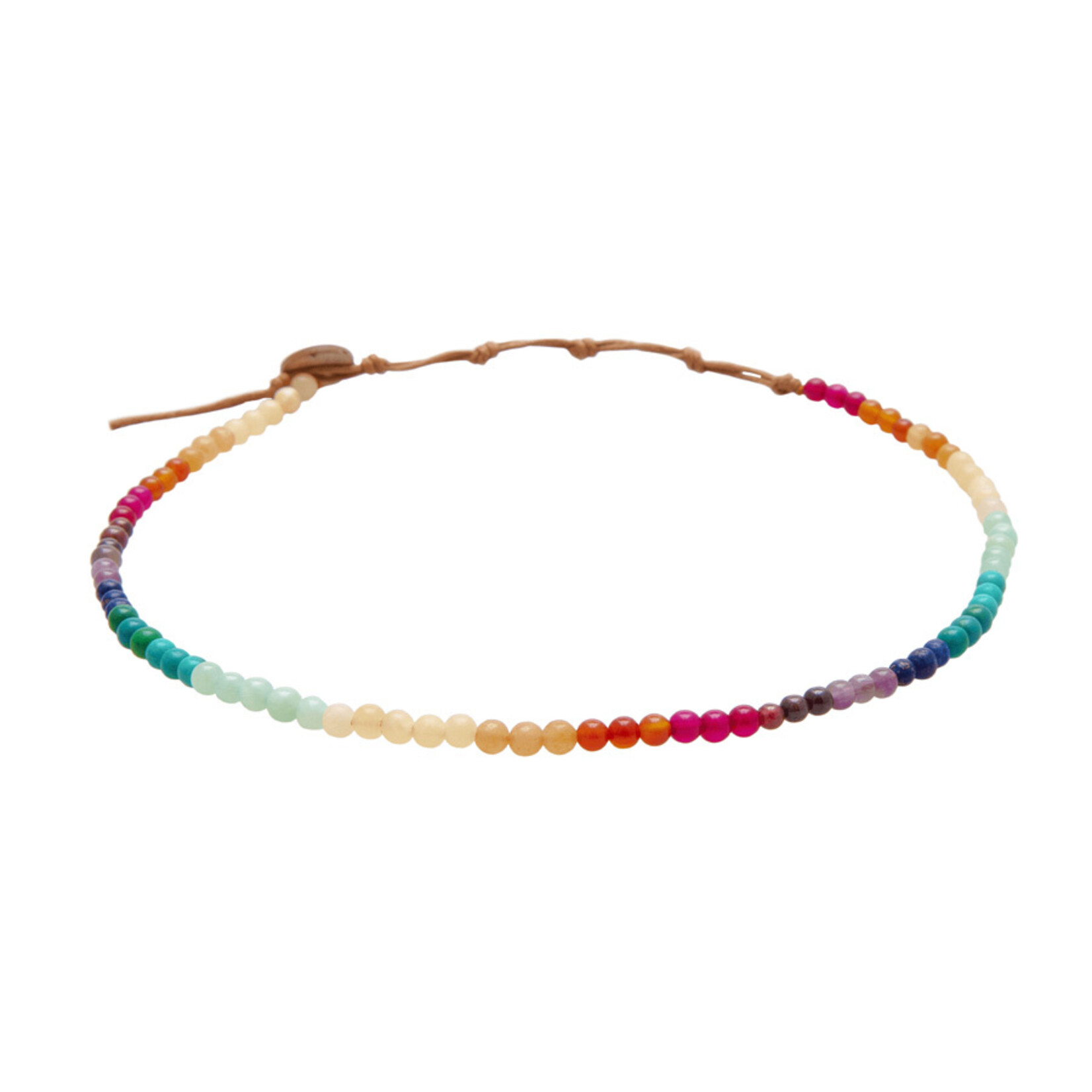 Lotus and Luna 4mm Necklace/ Wrap Bracelet