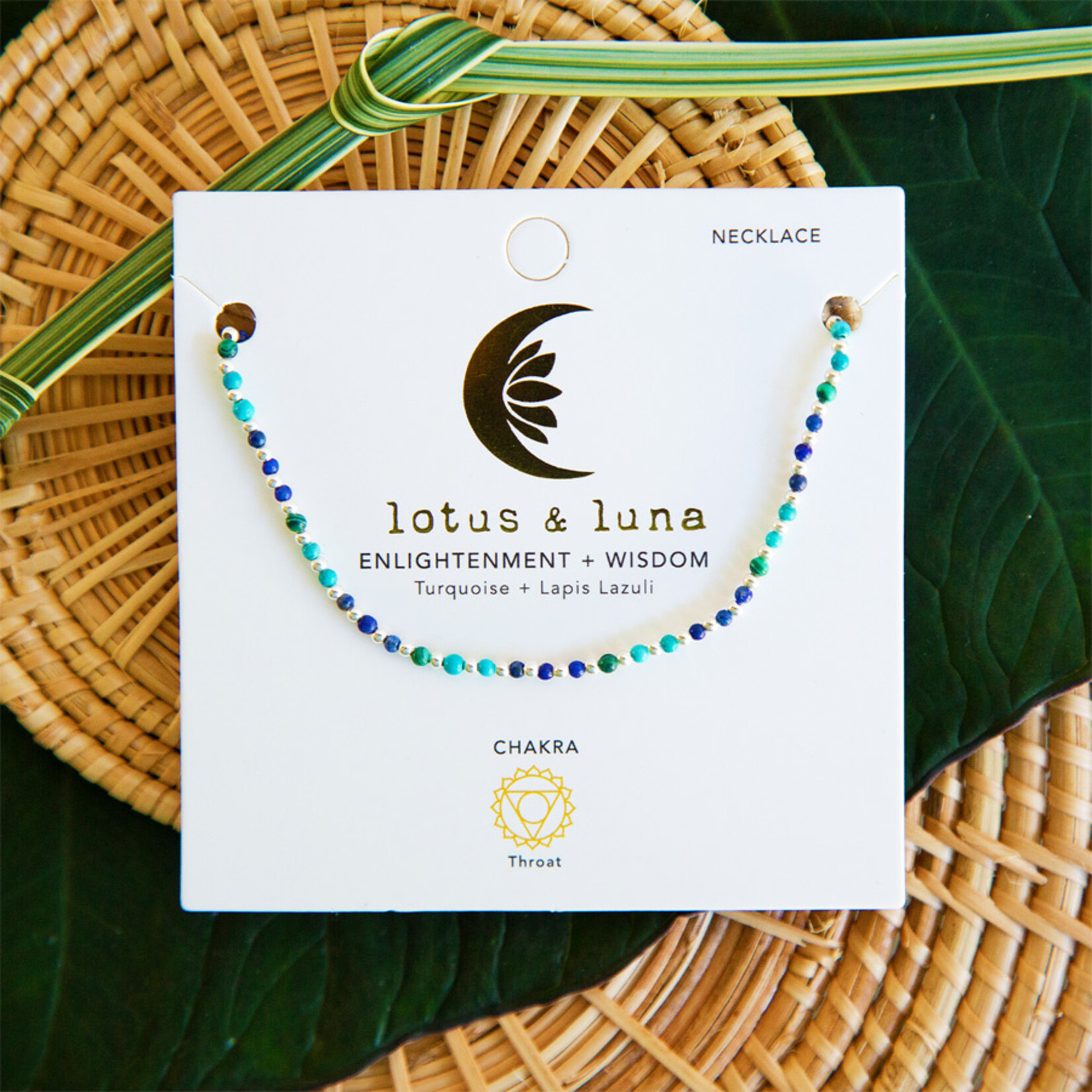 Lotus and Luna 2mm Healing Necklace