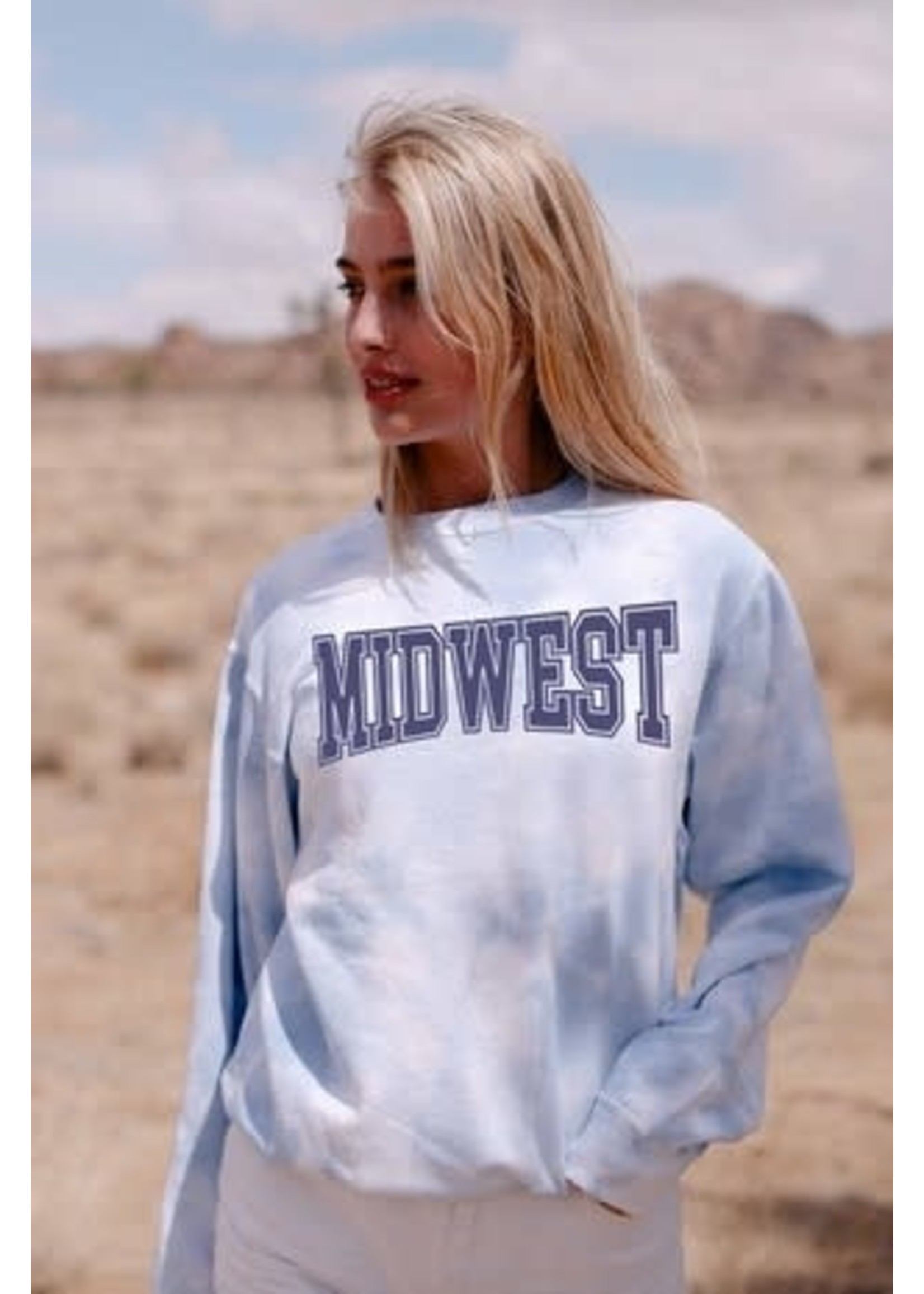 Midwest Tie Dye Crew Sweatshirt Blue