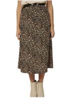 Sharon Midi Animal Print Skirt Copper