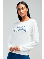 Freshly Squeezed Crew Pullover White
