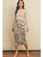 Things To Come Midi Wrap Skirt Atlantic Blush