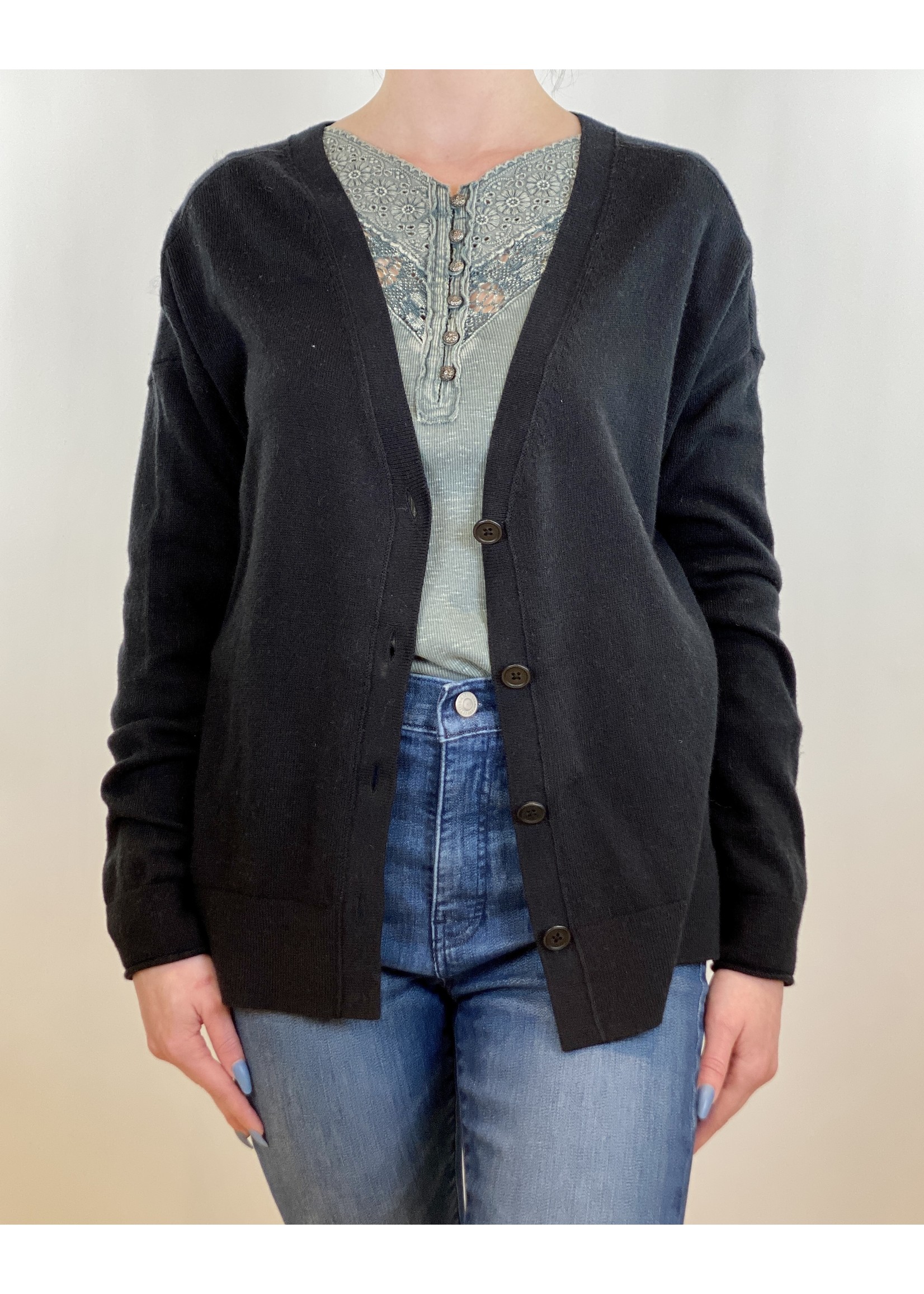 Cloud Soft Relaxed Cardigan Black