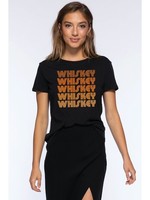 Whiskey Stacked Classic Tee Black