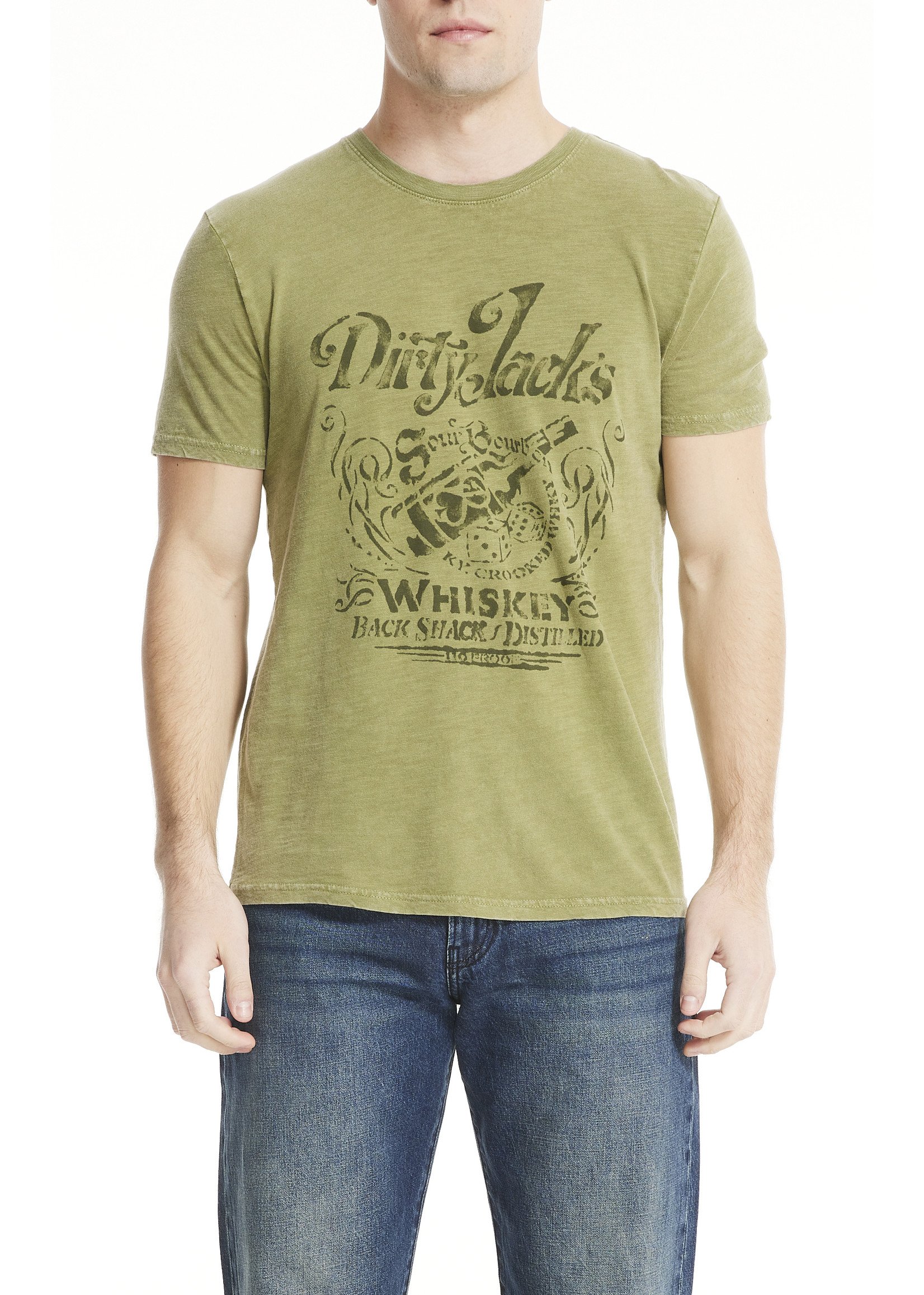 Dirty Luke's Whiskey Graphic Tee Green