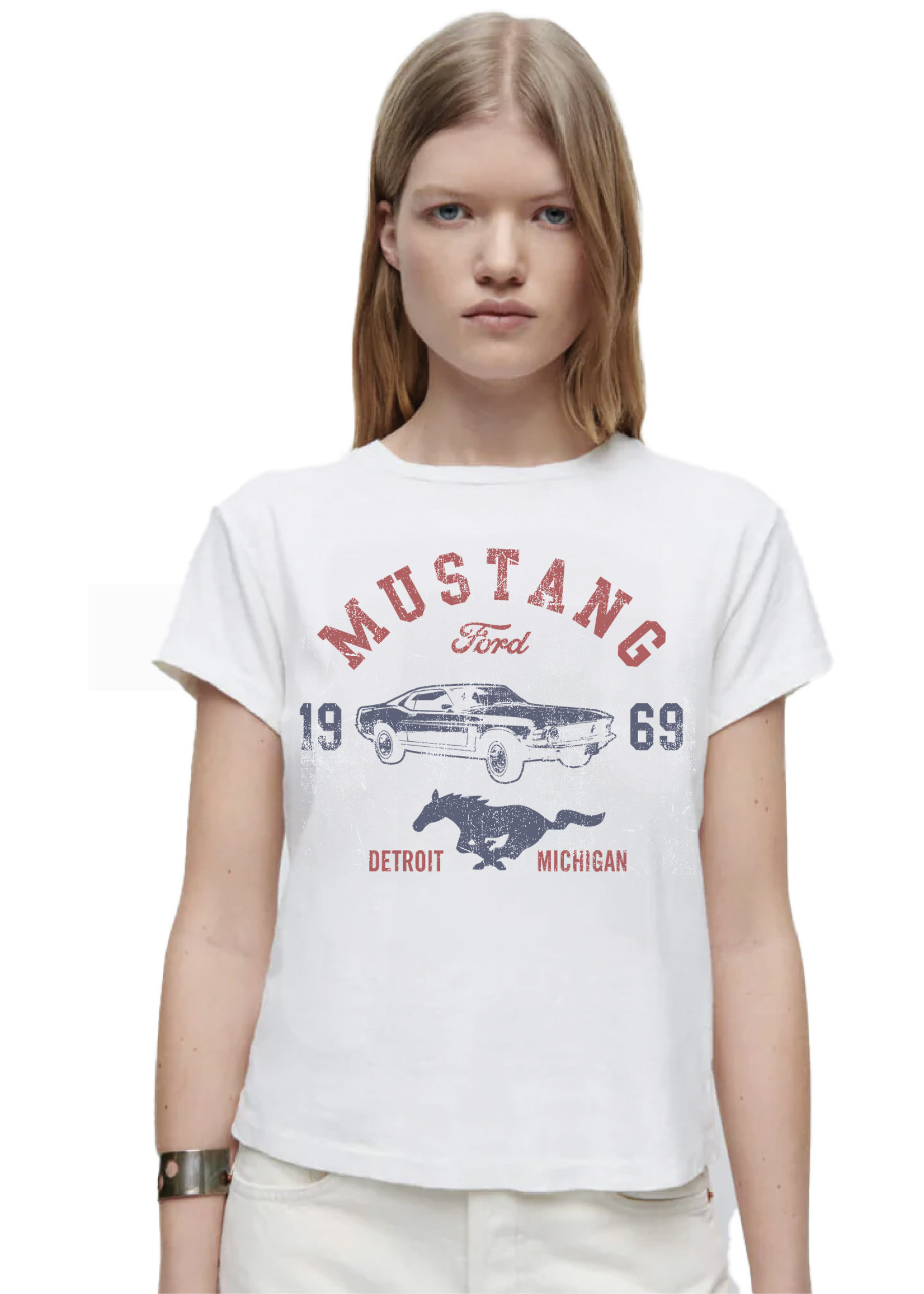 Mustang 1969 Tee White