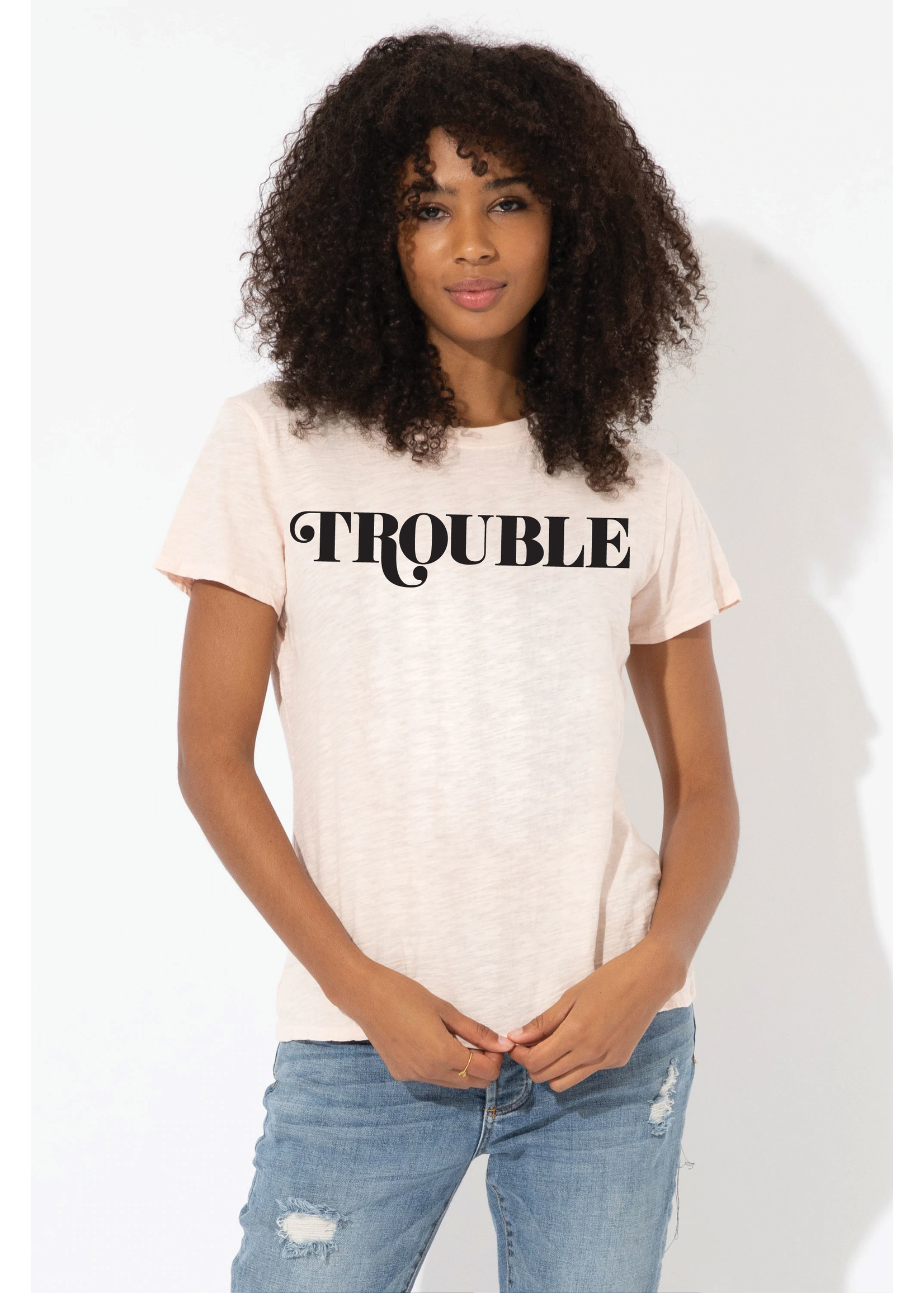 Trouble Classic Tee Light Pink