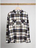 Kylo Flannel Long Sleeve Shirt Black/Tan