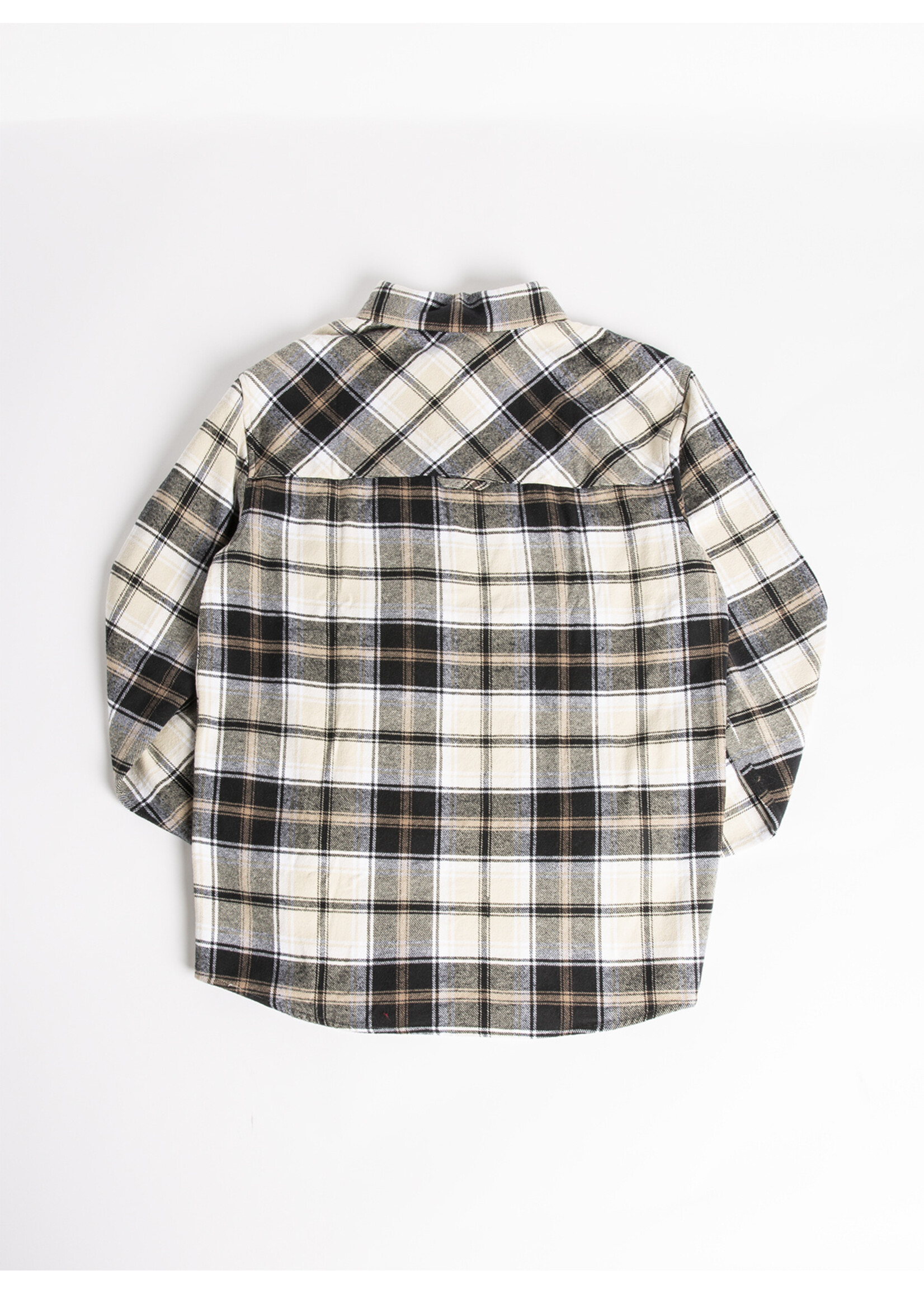 Kylo Flannel Long Sleeve Shirt Black/Tan