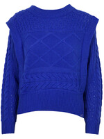 Edwina Cable Knit Sweater Blue