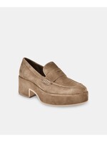 Yanni Suede Platform Loafer Chestnut