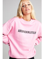 Absofuckinlutely Oversized Sweatshirt Pink