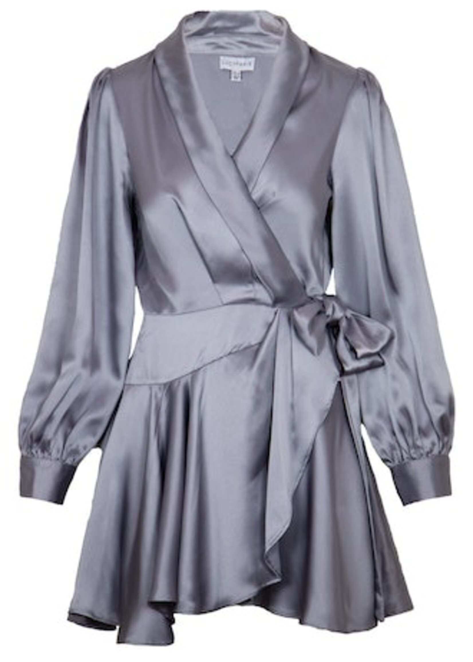 Adonia Satin Wrap Dress