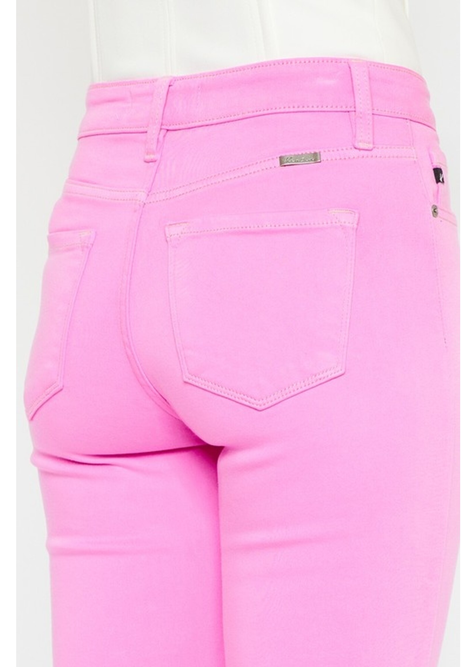 High Rise Bootcut Jean Pink