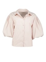 Tyra Puff Sleeve Top Pink Stripe