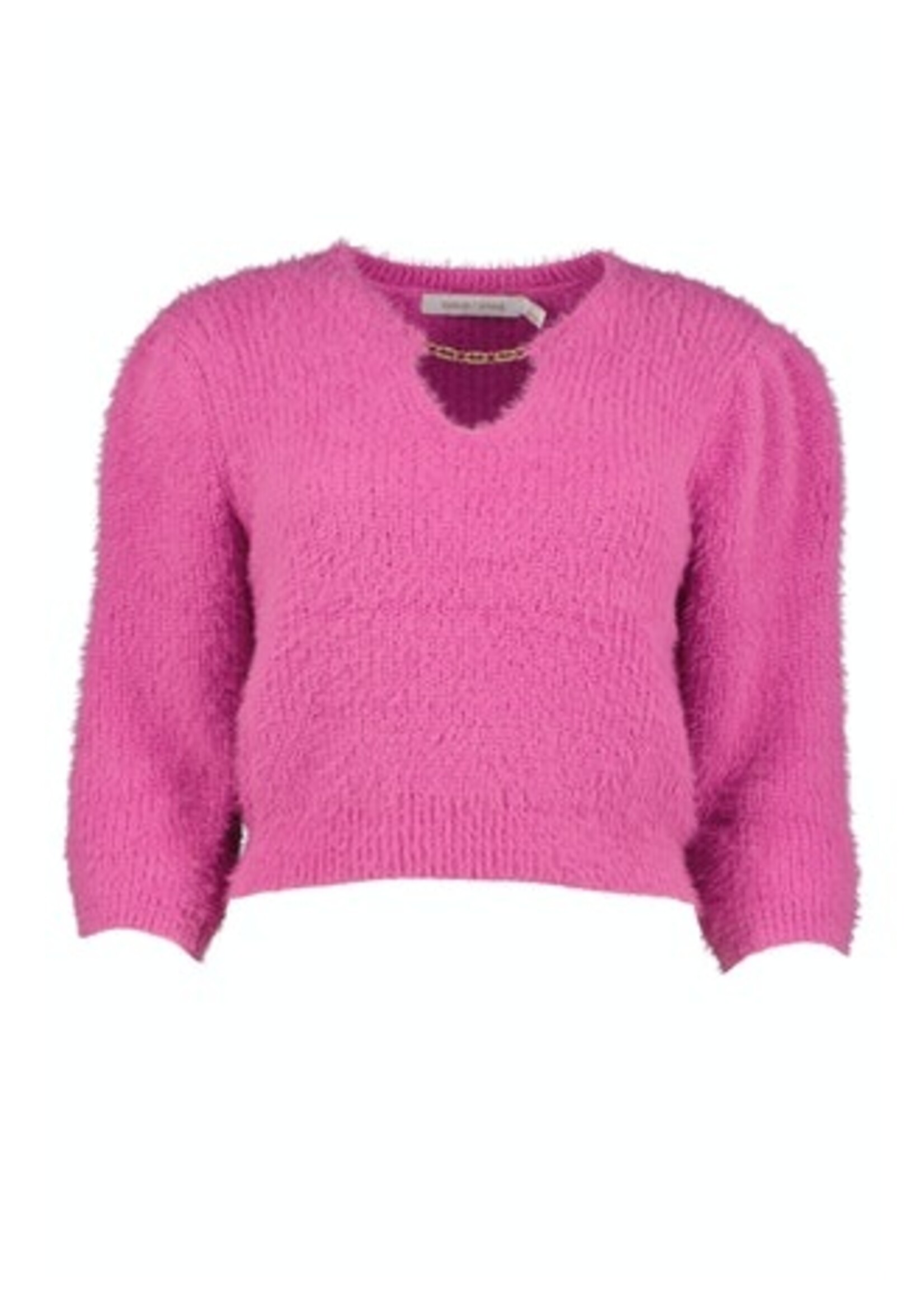 Anise Cut Out Sweater Fuschia