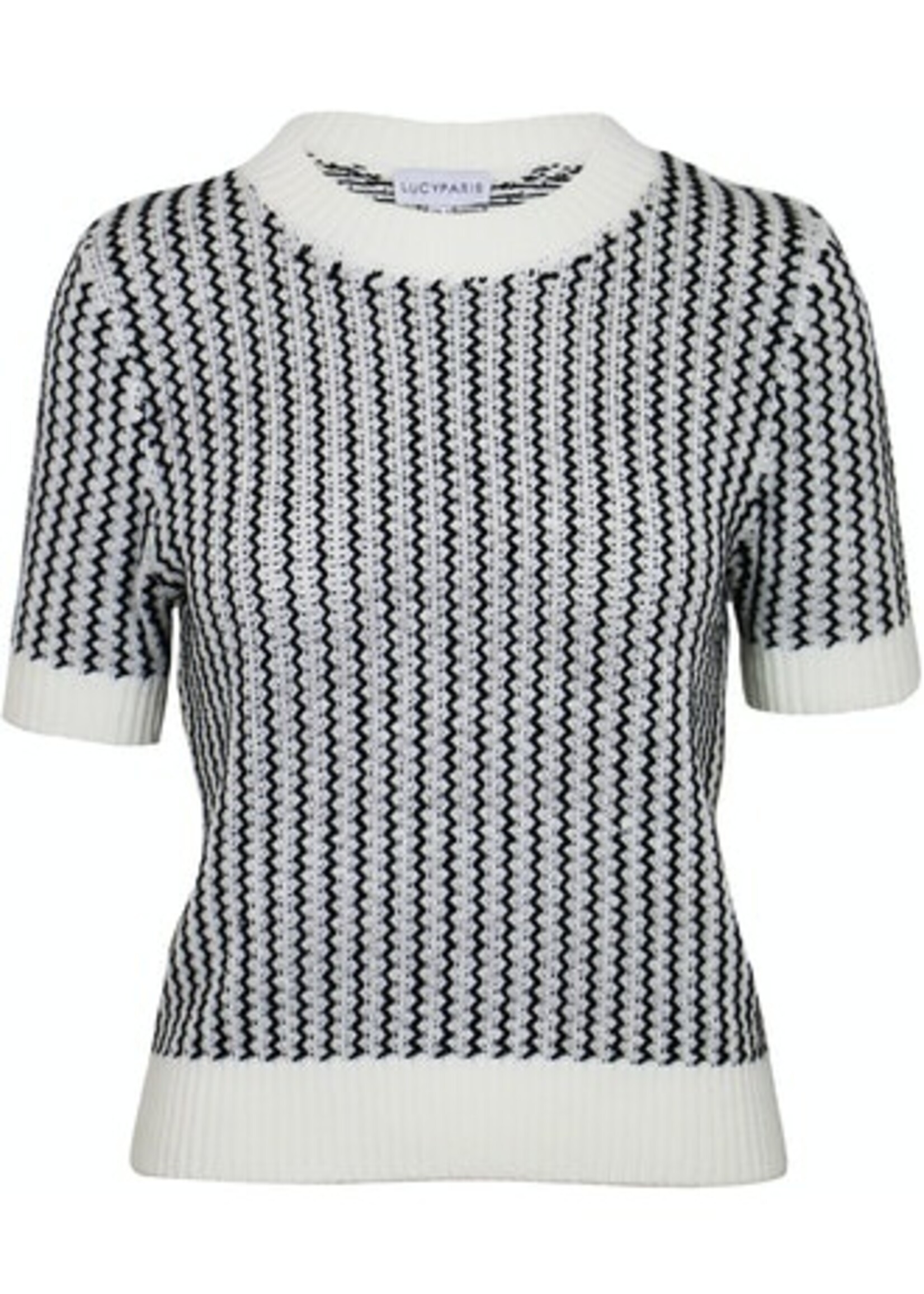 Zia Knit Top Black/White