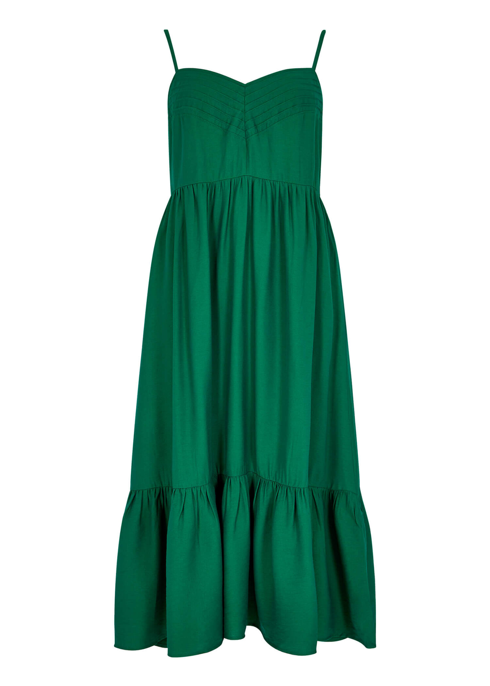 Slub Cami Midi Dress Green
