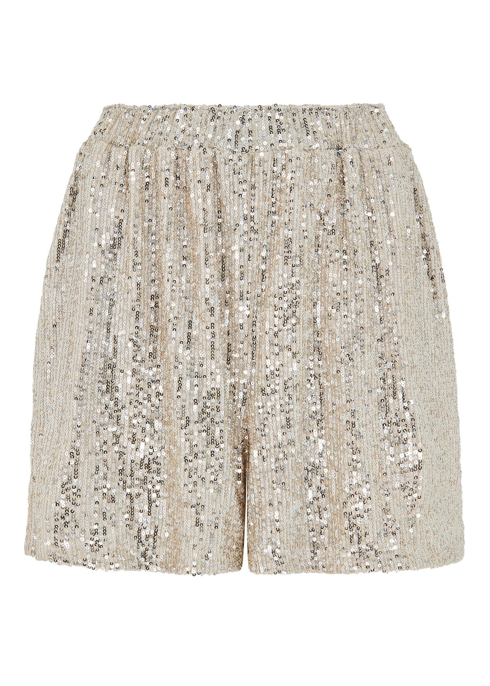 Sequin Pullon Shorts Champagne