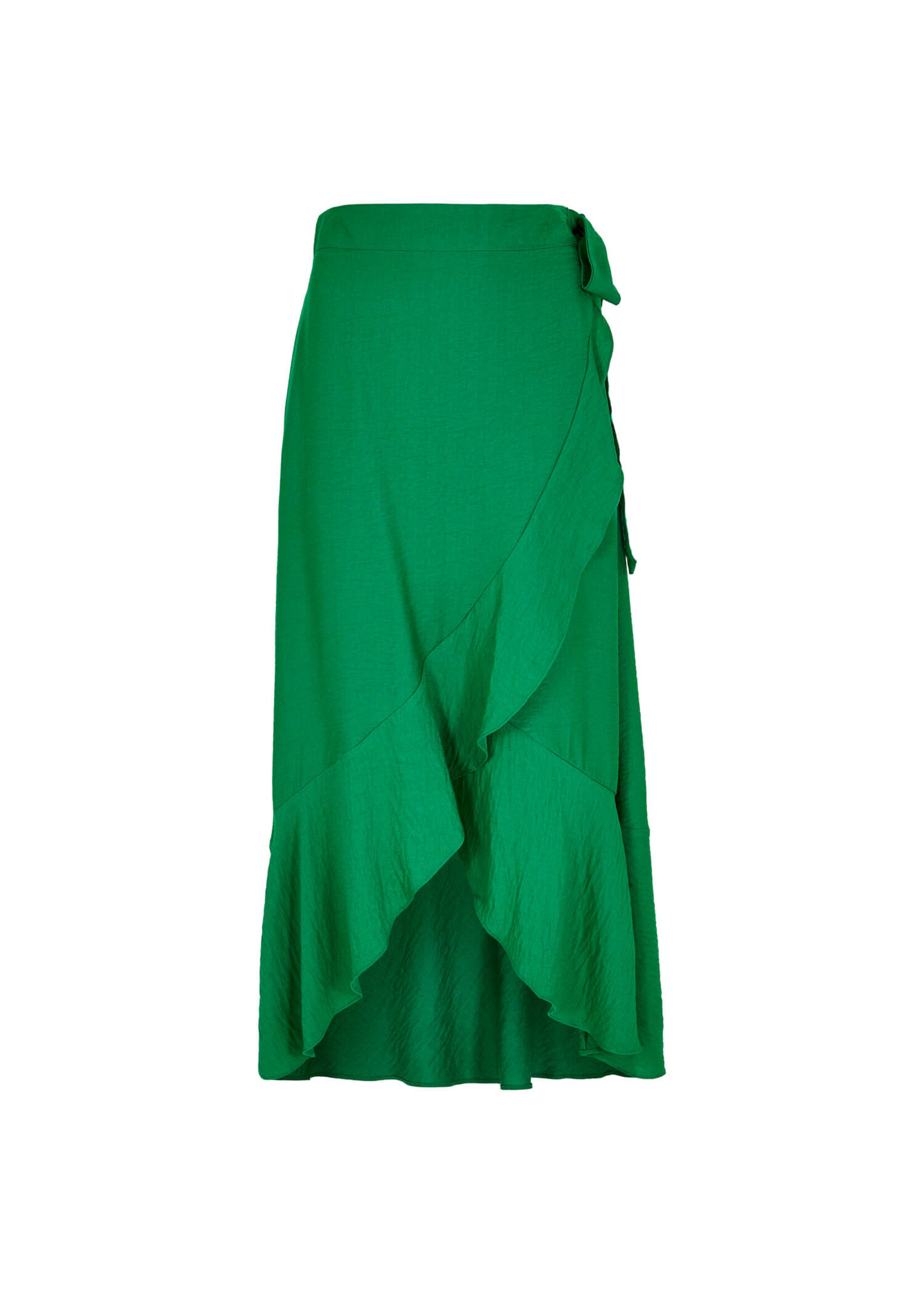 Big Ruffle Maxi Skirt Green