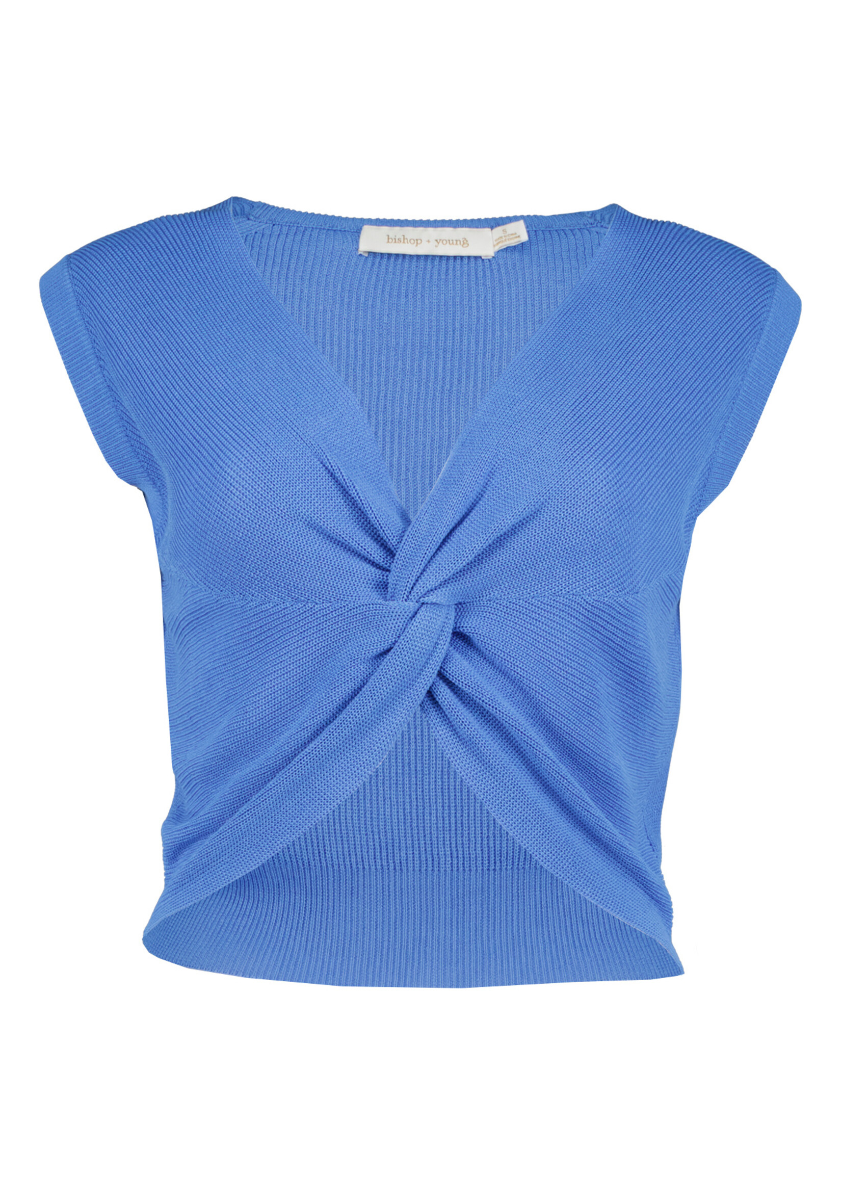 Lagos Twist Front Sweater Blue