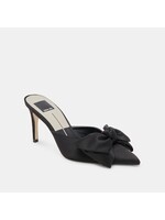 Kayli Satin Bow Heel Black