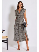 Aries Wrap Dress Geo Print