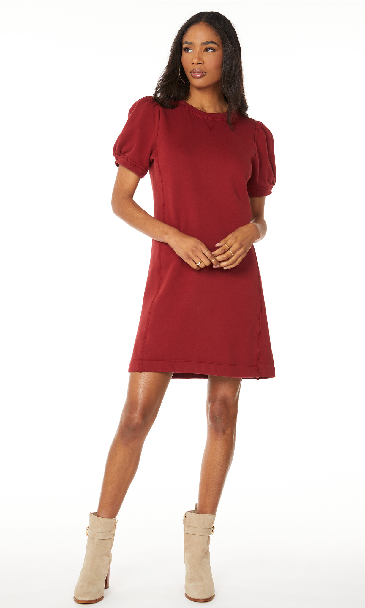 Puff sleeve sweater dress outlet