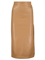 Colette Side Ruched Midi Skirt Camel