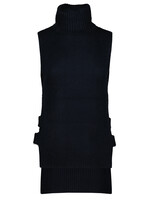 Frankie Sleeveless Turtleneck Sweater Navy