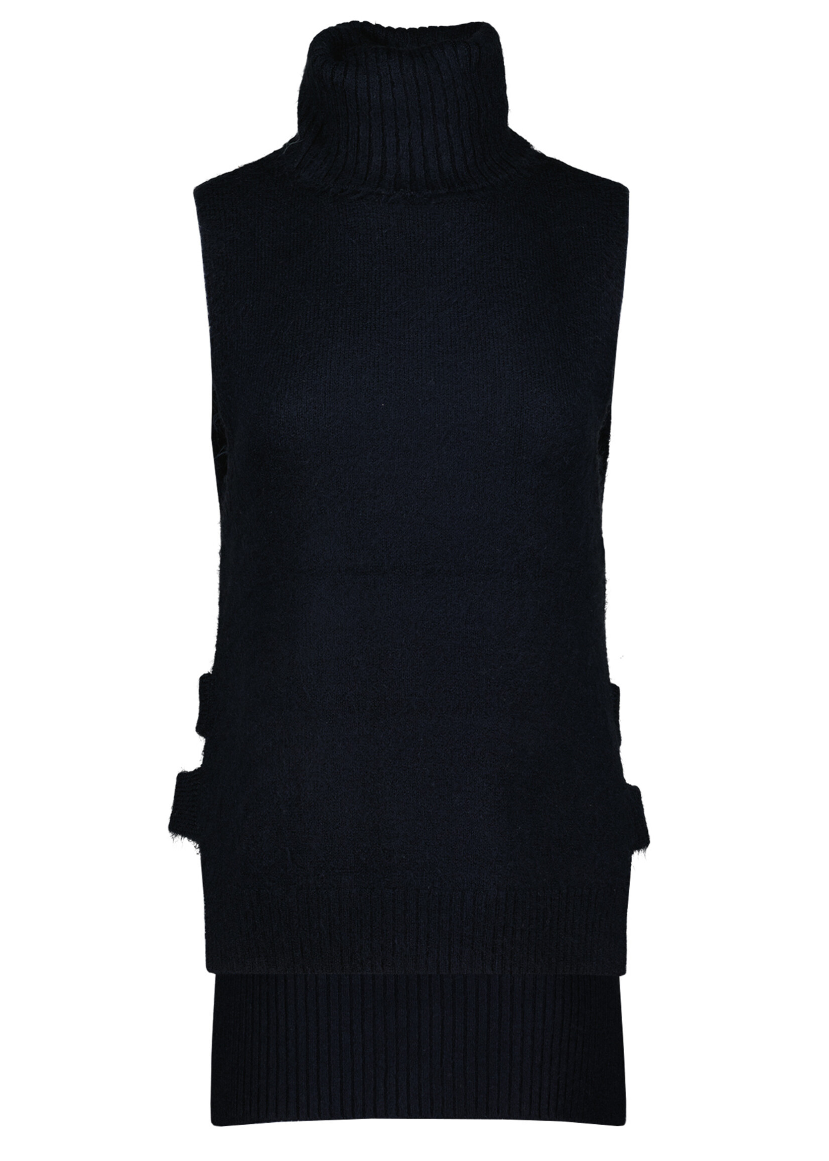 Frankie Sleeveless Turtleneck Sweater Navy