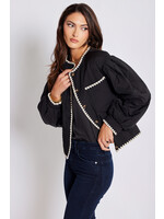 Brooklyn Whipstitch Quilted Jacket Black