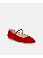 Reyes Suede Flat Red