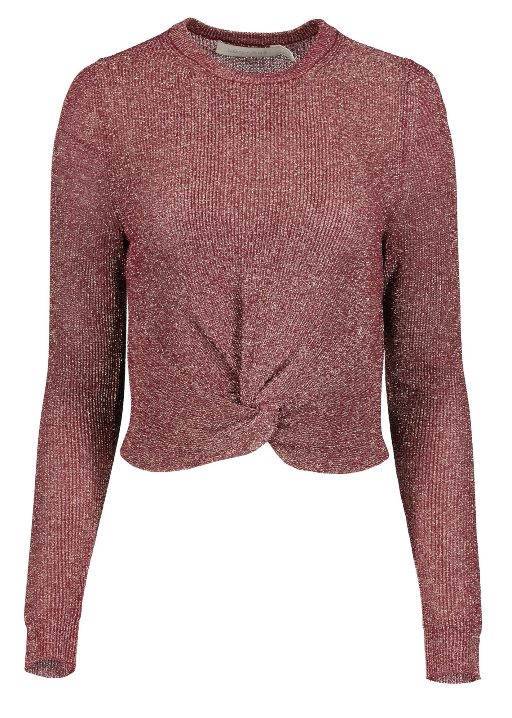 Lurex Bonita Twist Front Top Bordeaux