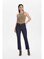 Levi Vintage HR Raw Hem Straight Leg Jean Dark Blue