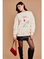 Wine & Cheese Club Sweatshirt Cream