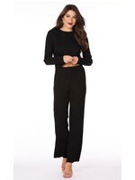 Straight Leg Sweater Pant Black