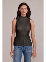 Gyda Mock Neck Top Black/Gold