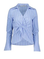 Spencer Twist Front Blouse Mineral Stripe