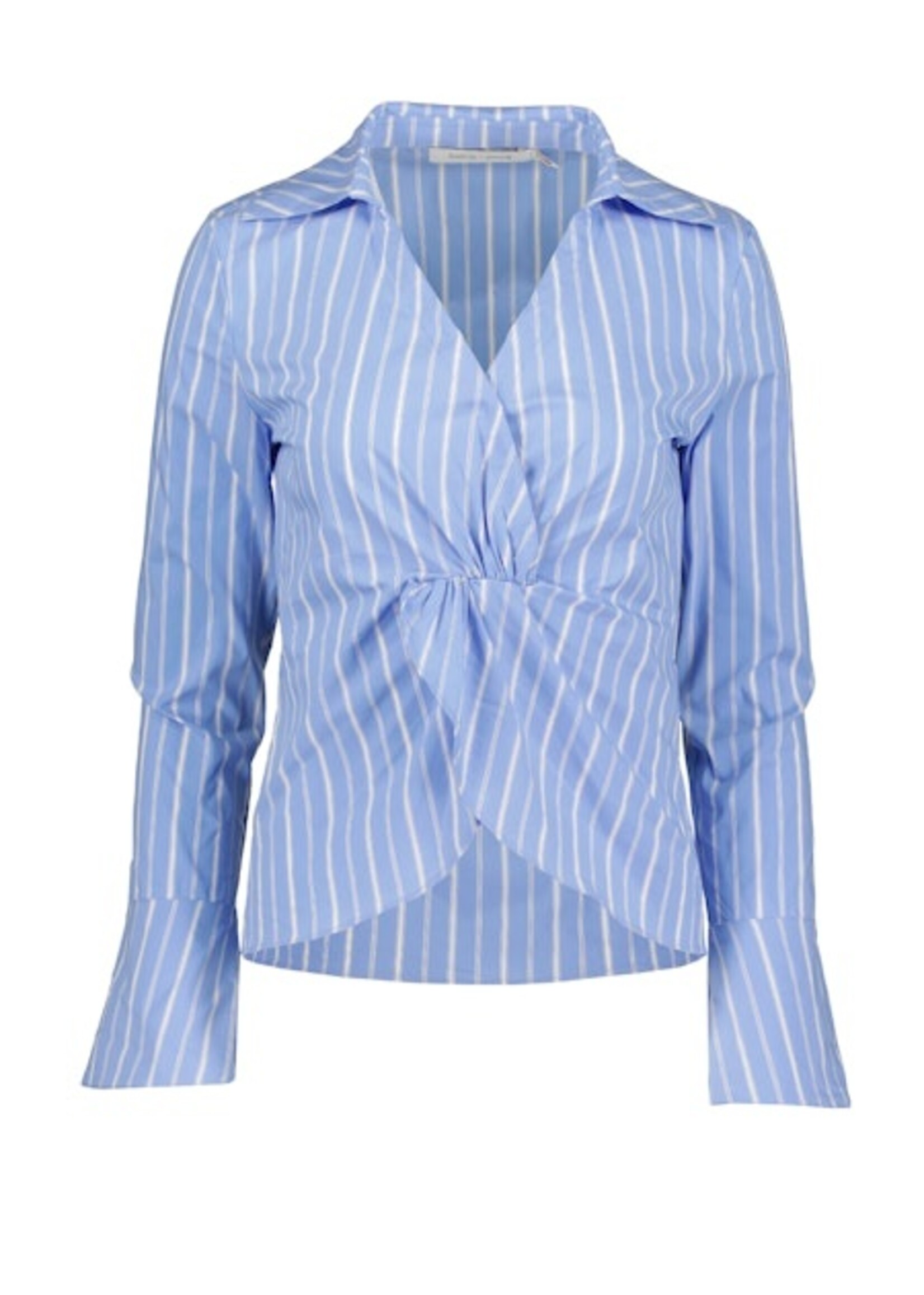 Spencer Twist Front Blouse Mineral Stripe