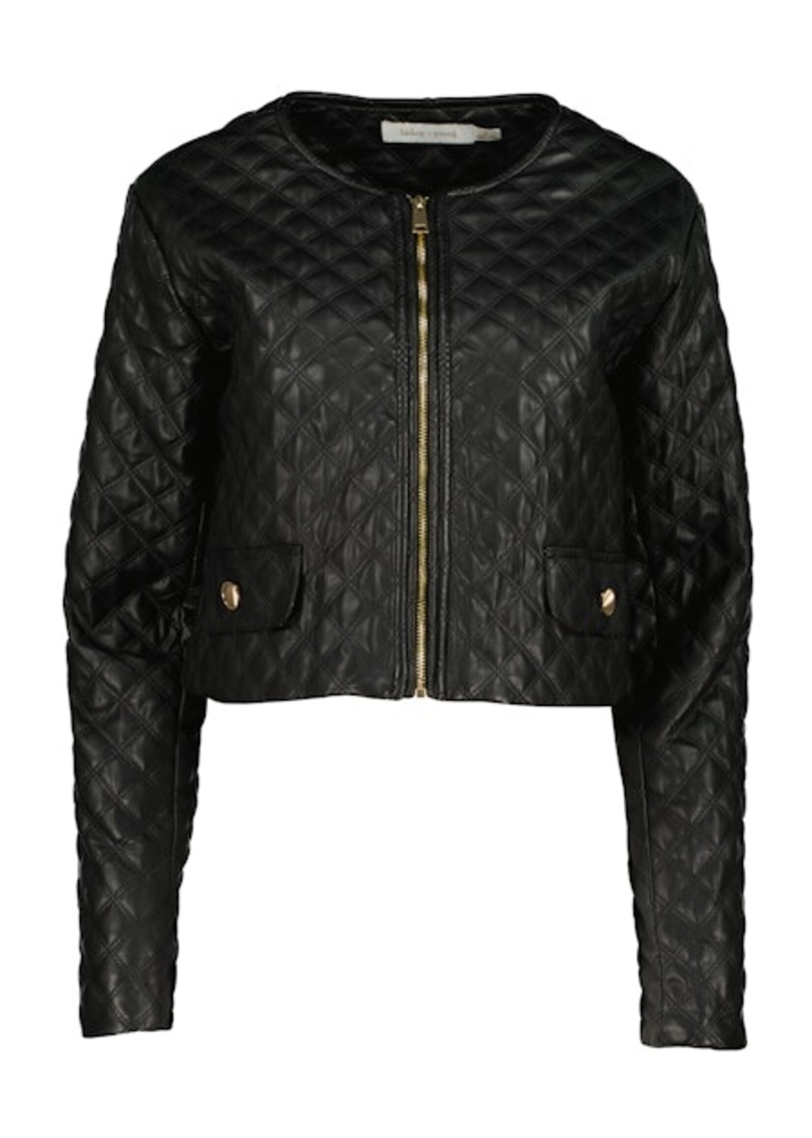 Amara Quilted Leather Jacket Black