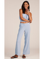 Smocked Waist Wide Leg Gauze Pant Water