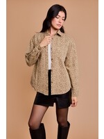 Leopard Twill Shacket Brown