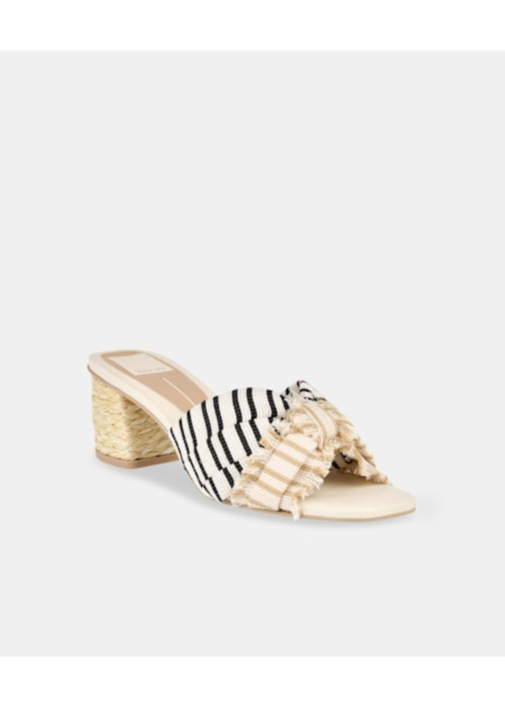 Izra Fabric/Raffia Sandal Natural Stripe