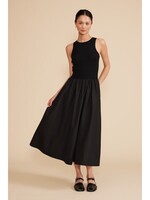 Marlena Mixed Media Dress Black