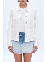 Callie Oversized Denim Jacket White