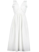 Melina Seersucker Midi Dress Shell
