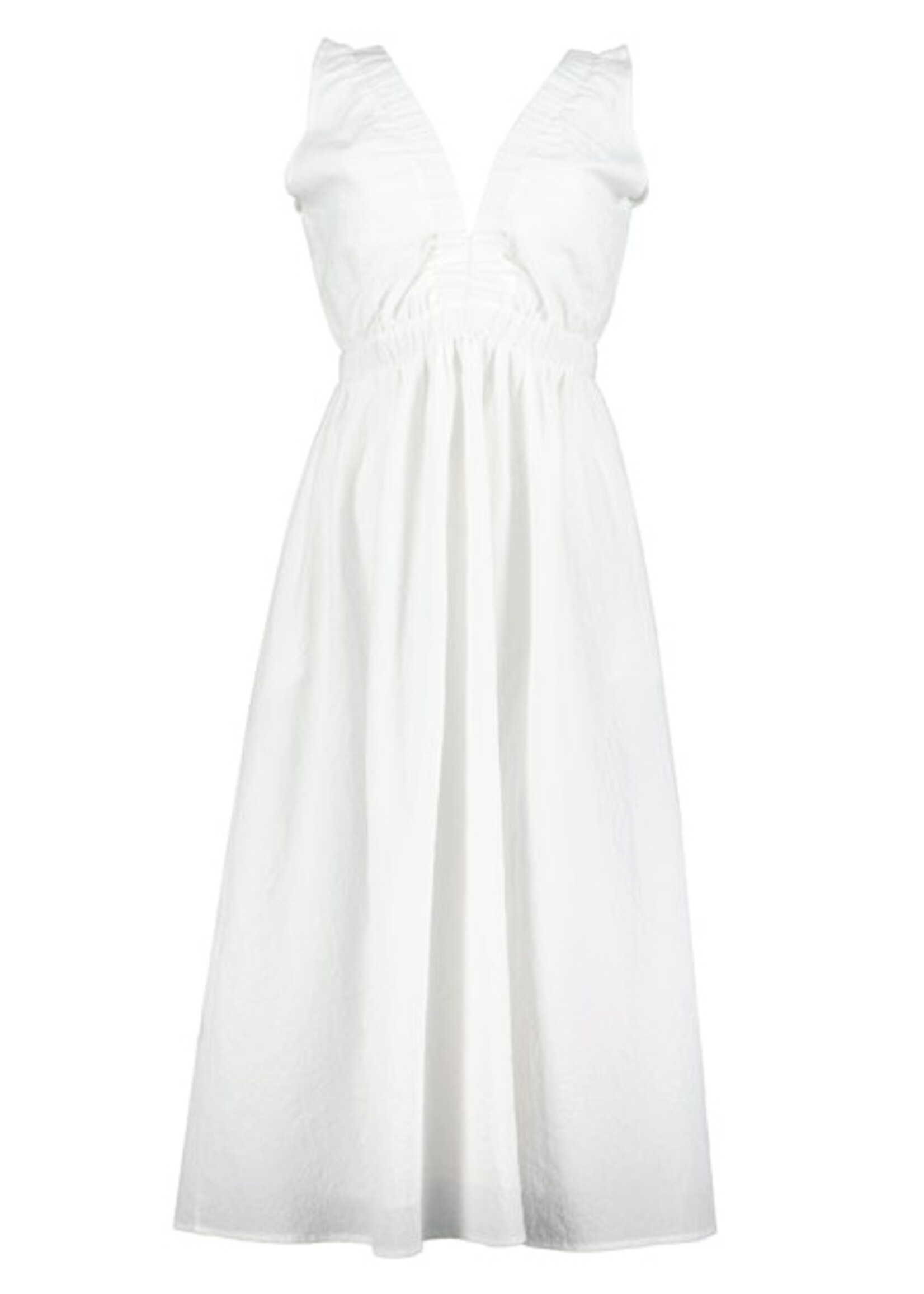 Melina Seersucker Midi Dress Shell
