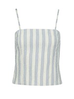 Coastal Crop Top Blue Stripe